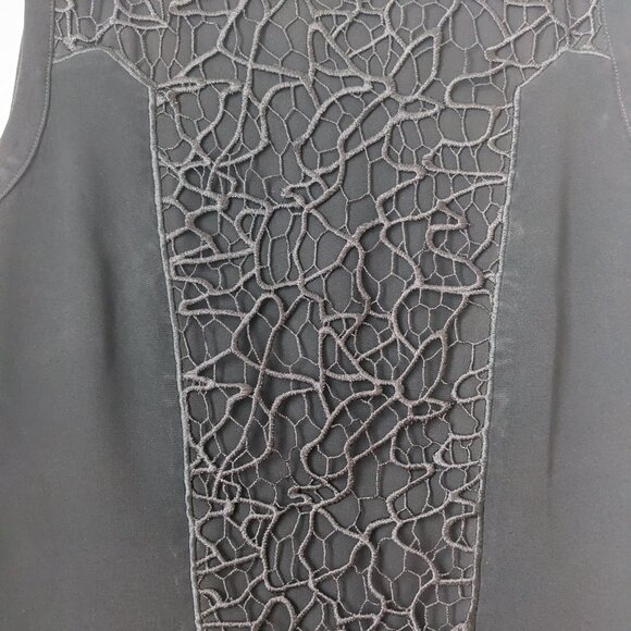 Black Rag & Bone Dress Size 6 Medium M Sheer Back Sleeveless - Picture 6 of 7